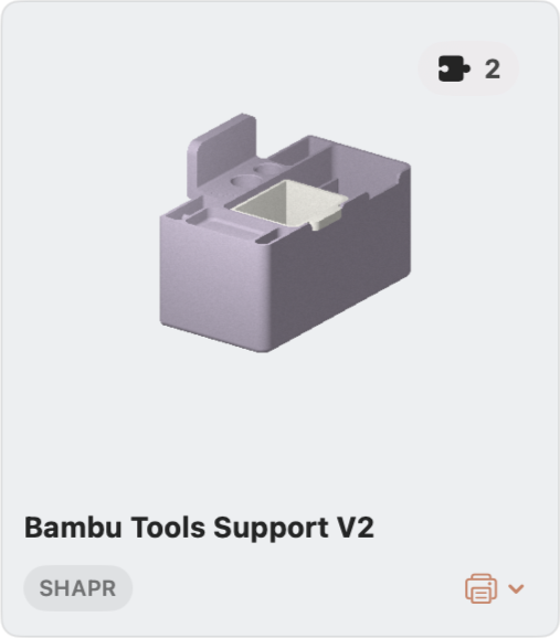 Tuile Klay Bambu Tools Support V2